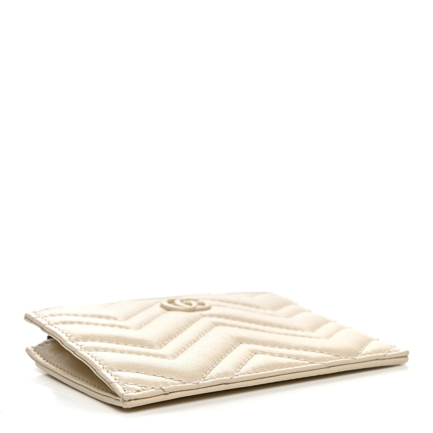 Matelasse Monochrome GG Marmont Zip Key Pouch New Ivoire 4