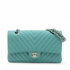 Chanel — Chanel Chevron Grained Double Flap Double Chain V Stitch — Handbag — resale