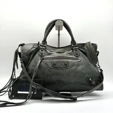 Balenciaga — Auth Balenciaga the City 115748 Dark 2way Y2K — Handbag — resale