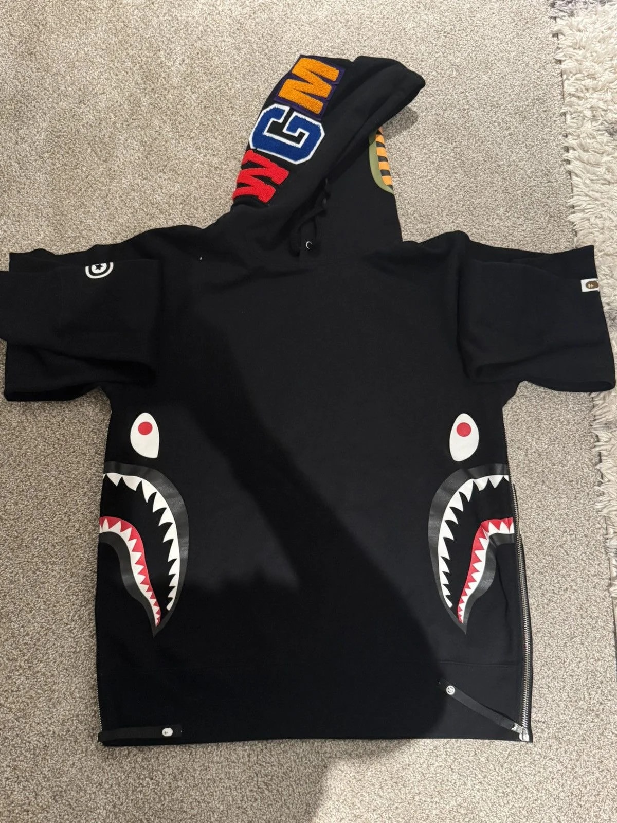 BAPE — Bape Side Zip Shark Hoodie — streetwear — resale