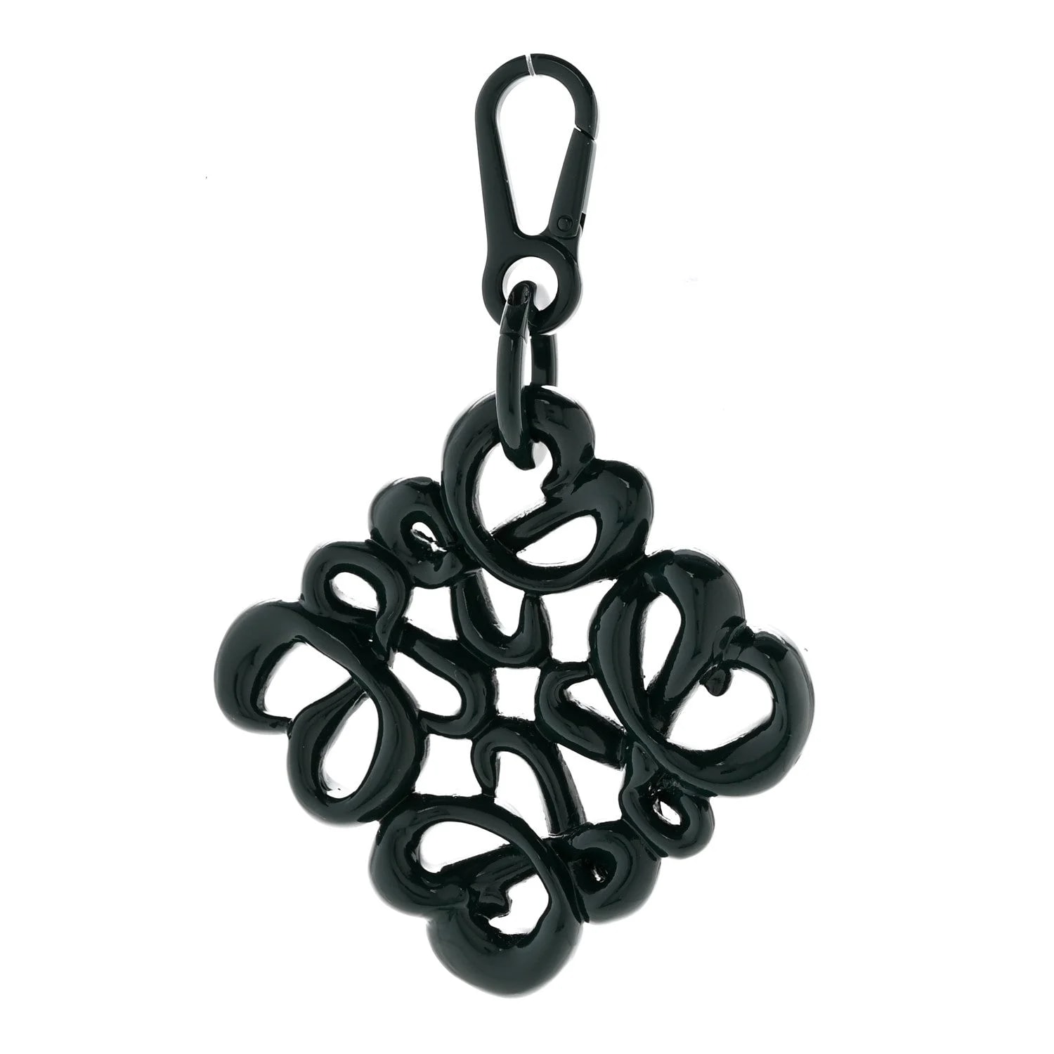 Loewe — Varnished Metal Bag Charm Key Holder Dark — Accessory — resale