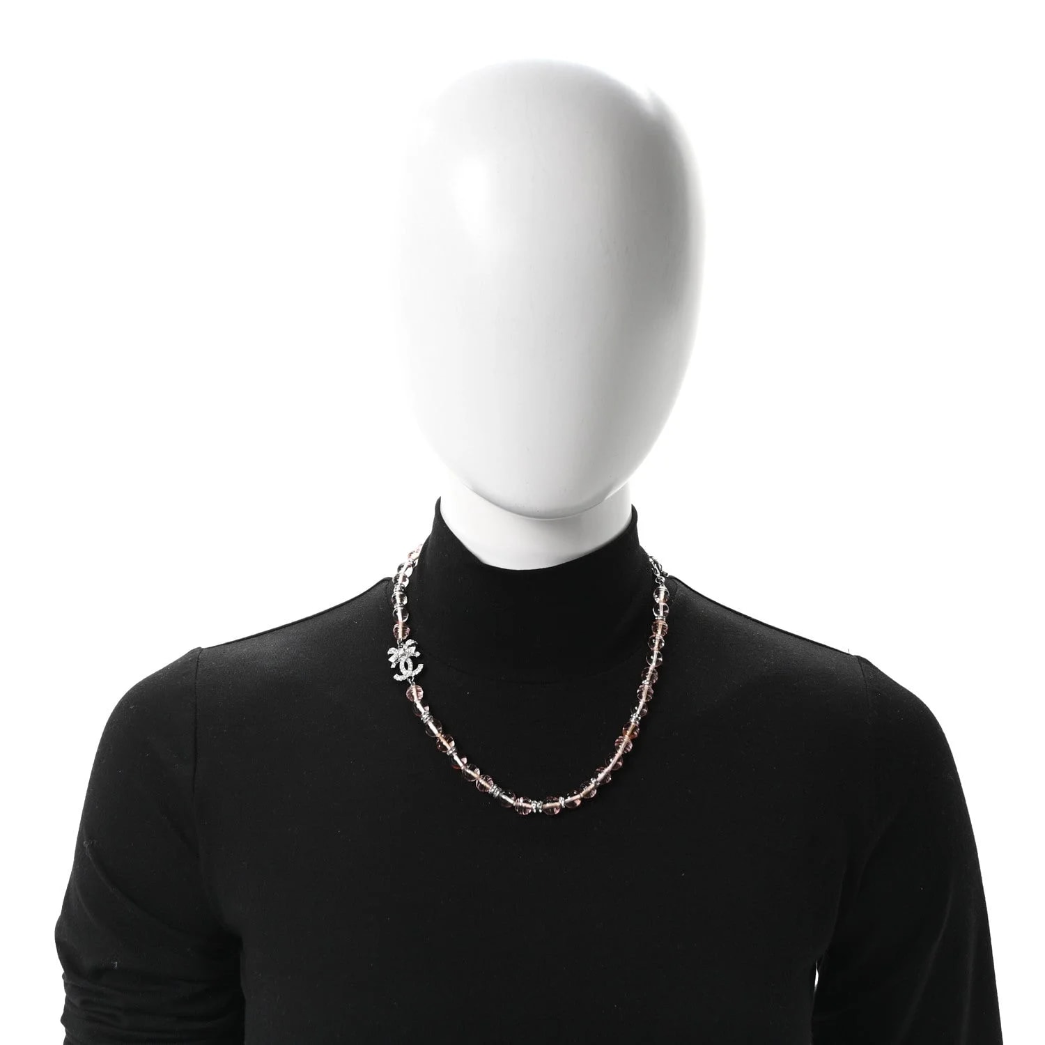 Metal Strass Beaded CC Bow 2