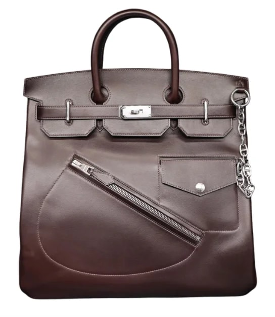 Hermès Haut À Courroies 40 "Rock" Evercolour Ebène Palladium