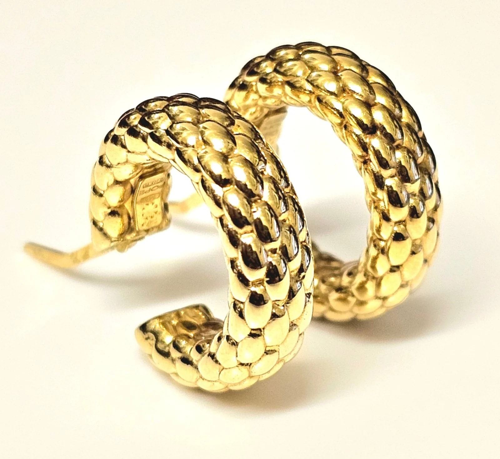 Fope "Tubular Priofili" Hoop 18ct Yellow Gold "" 3