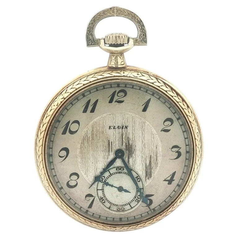 Elgin — Antique Elgin 14k Gold Grade 345 Size 12S 17j Mechanical Open Face Pocket — Watch — resale