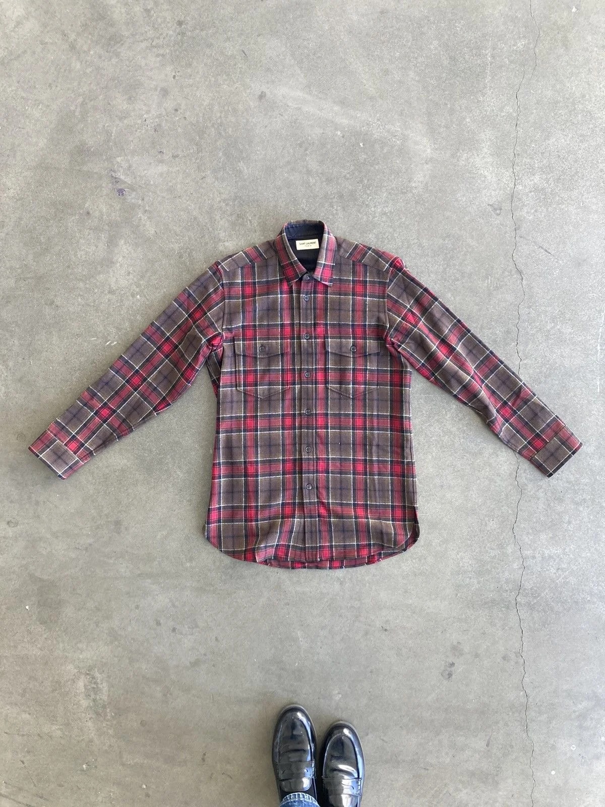 Saint Laurent Paris — Saint Laurent Paris Flannel Runway G Dragon — streetwear — resale