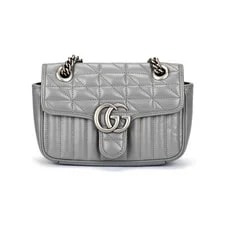 Gucci — Gucci GG Marmont Logo Chain Quilted Crossbody Mini — Handbag — resale