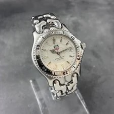 TAG Heuer Professional WG1112-0 Quartz Date White Dial Silver 37 2