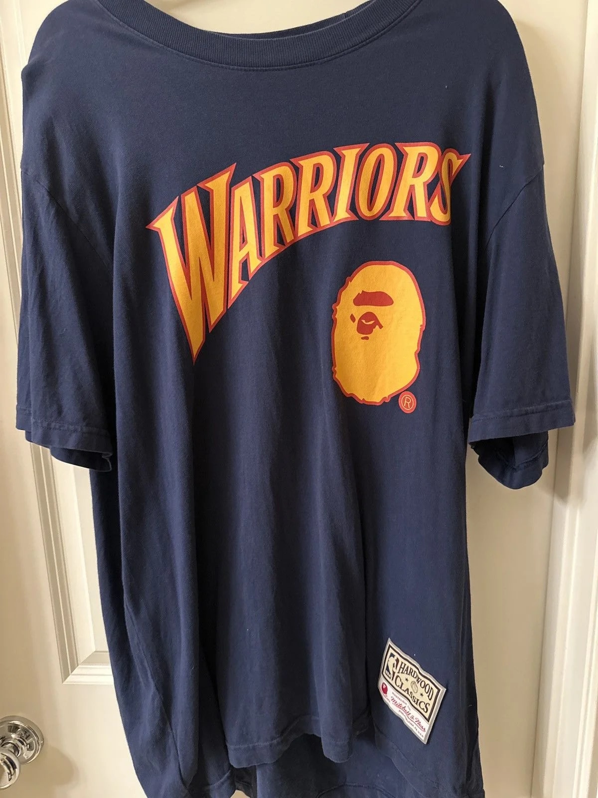 A Bathing Ape — A Bathing Ape X Mitchell & Ness Warriors Shirt — streetwear — resale