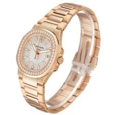 Patek Philippe Nautilus Date Rose Gold Diamond Bezel 7010 3