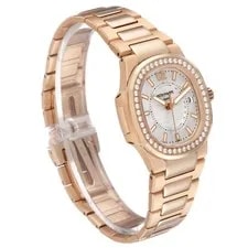 Patek Philippe Nautilus Date Rose Gold Diamond Bezel 7010 4