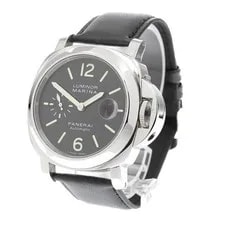 Panerai — Panerai Luminor Marina PAM00104 44mm SS Black Dial Leather Strap Date #C324 — Watch — resale