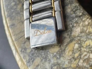 Seiko — Seiko Dolce Roman ‘Grain Sprinkle’ ✨ | Ref. 7741-6050 | Two Tone Case | Two Tone H Link Bracelet | Grainy White Dial | Applied Roman Numerals | Anti-Magnetic 🧲 | 34mm | January 1989 🗓️ | Birth Year 🎂 | 220$ Global Tracked Shipping ✈️ — Watch — resale
