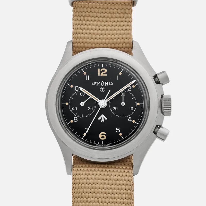 Lemania — 1976 Lemania Two Button Chronograph Ref. 818 for the Royal Navy Fleet Air Arm — Watch — resale