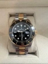 Rolex Sea-Dweller 126603 Gold and Silver Oyster Bracelet With Black Bezel 2