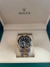 Rolex Sea-Dweller 126603 Gold and Silver Oyster Bracelet With Black Bezel 3