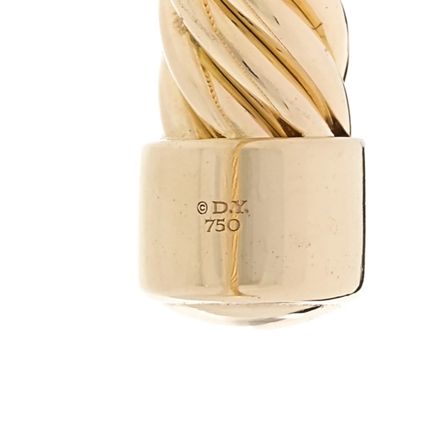 18K Yellow Gold 7mm Modern Cablespira Oval 3