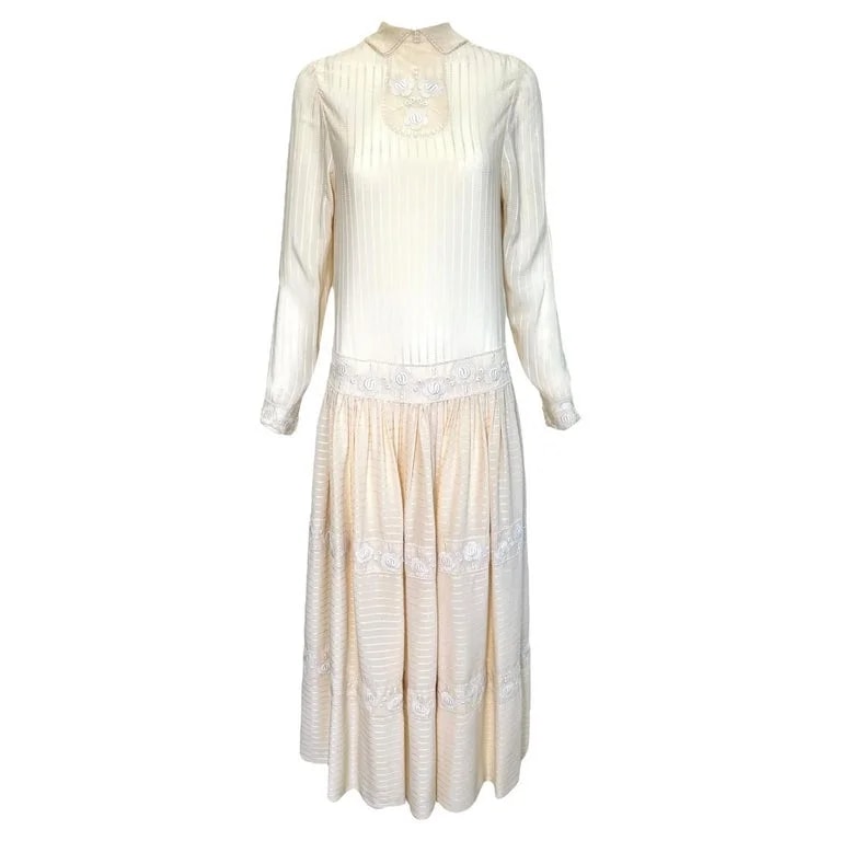 Chloé — Chloé By Karl Lagerfeld 1970's 1920's Inspired Drop Waist Dress — Clothing — resale