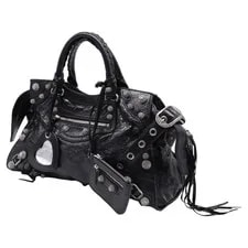 Balenciaga -Embellished Neo Cagole City Top Handle in Lamb L One Size 2