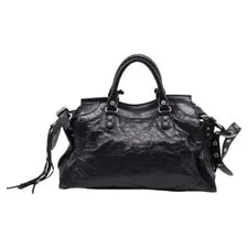 Balenciaga -Embellished Neo Cagole City Top Handle in Lamb L One Size 4