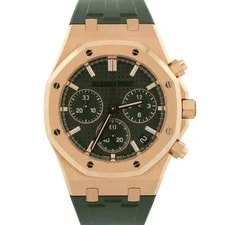 Audemars Piguet — Audemars Piguet Royal Oak Chrono Green 18K Rose Gold 41mm 26240OR B+P — Watch — resale