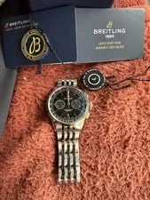 Breitling Premier Automatic Chronograph Green Dial Date Tachymeter Box 4