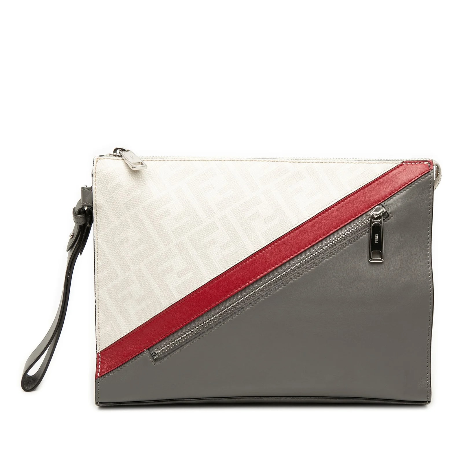 Fendi — 1974 Diagonal Vitello Liberty Front Zip — Handbag — resale