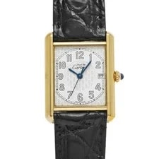 Cartier — Cartier Tank W1013954 ( 2413) 25.5mm Yellow Gold Plated White #WW3732 — Watch — resale