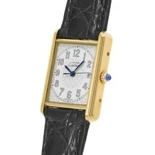 Cartier Tank W1013954 ( 2413) 25.5mm Yellow Gold Plated White #WW3732 2