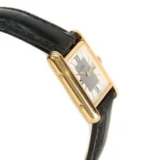 Cartier 925 Must Tank Vermeil SM QZ Leather Ivory 3