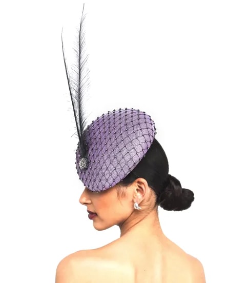 Victoria Grant Feathered Sinamay Fascinator 2