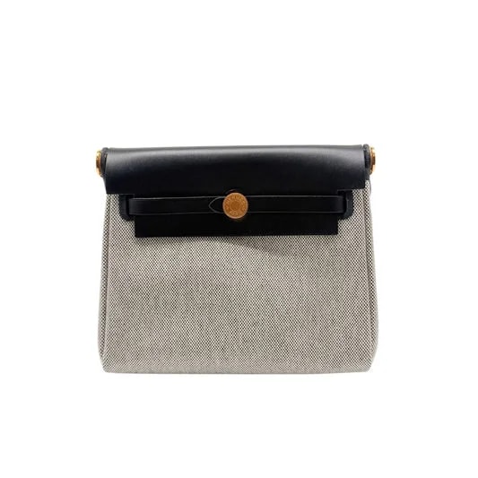 Noir — Hermés Mini Herbag in With Toil — Handbag — resale