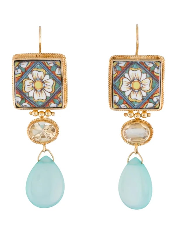 Tagliamonte — & Dyed Chalcedony Drop — Jewelry — resale
