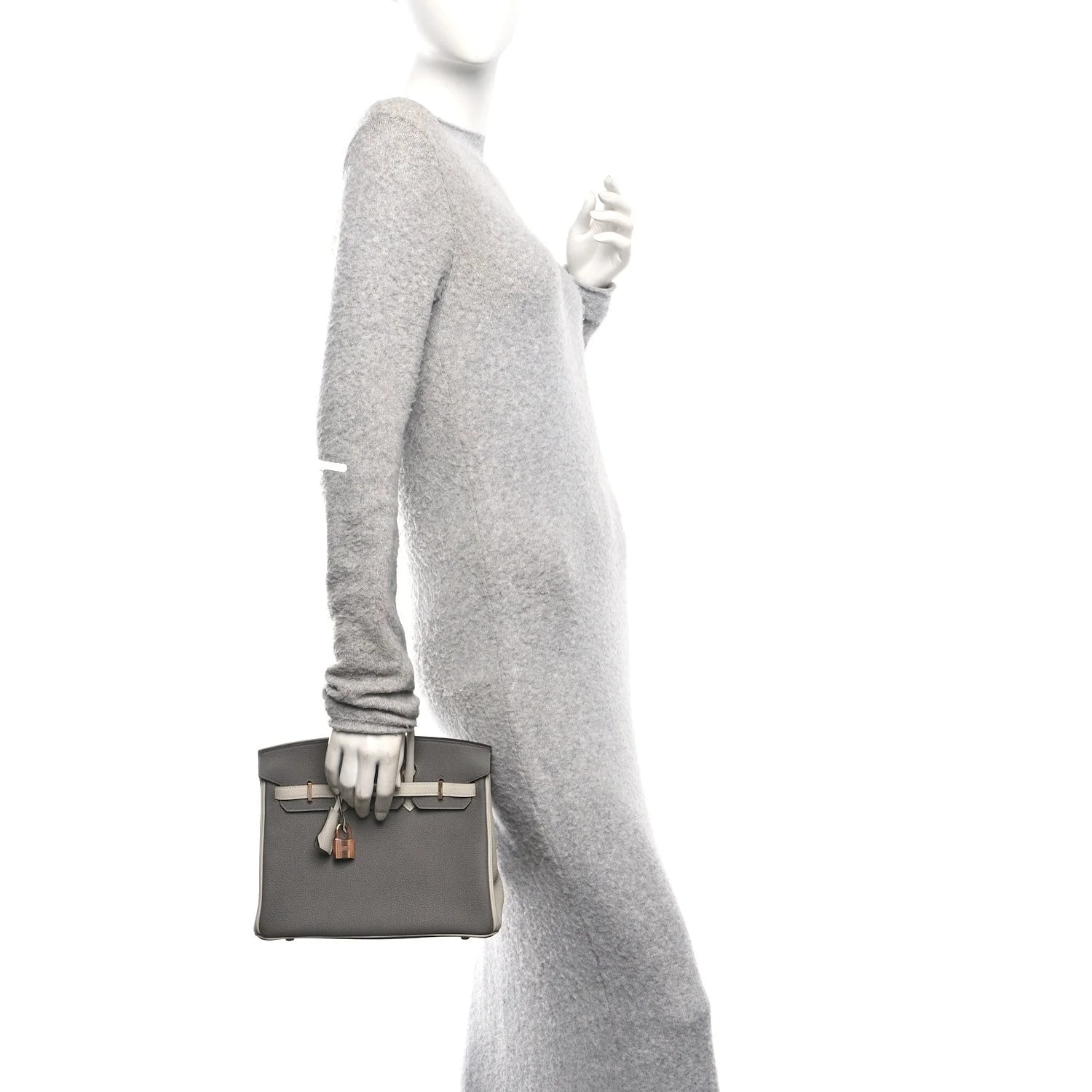Horseshoe Birkin 25 Etain Perle 2