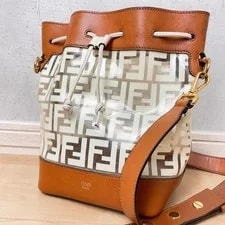 Fendi — Fendi Montresor Pattern Clear Drawstring Bucket Lux — Handbag — resale