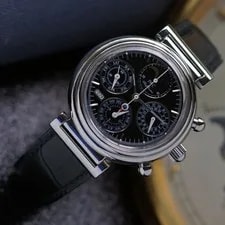 IWC DaVinci Ref. 3750-030 Steel Perpetual Calendar Chronograph Box Papers 1990s 4