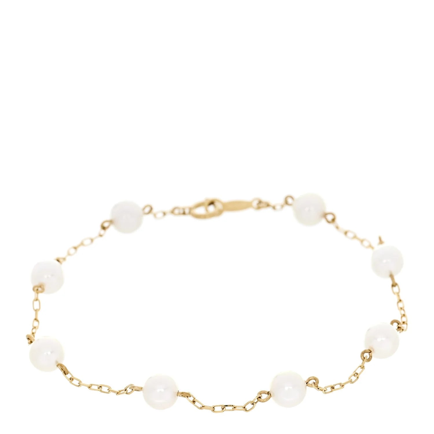 Mikimoto — 18K Yellow Gold Akoya Cultured 5-5.5mm Station — Jewelry — resale