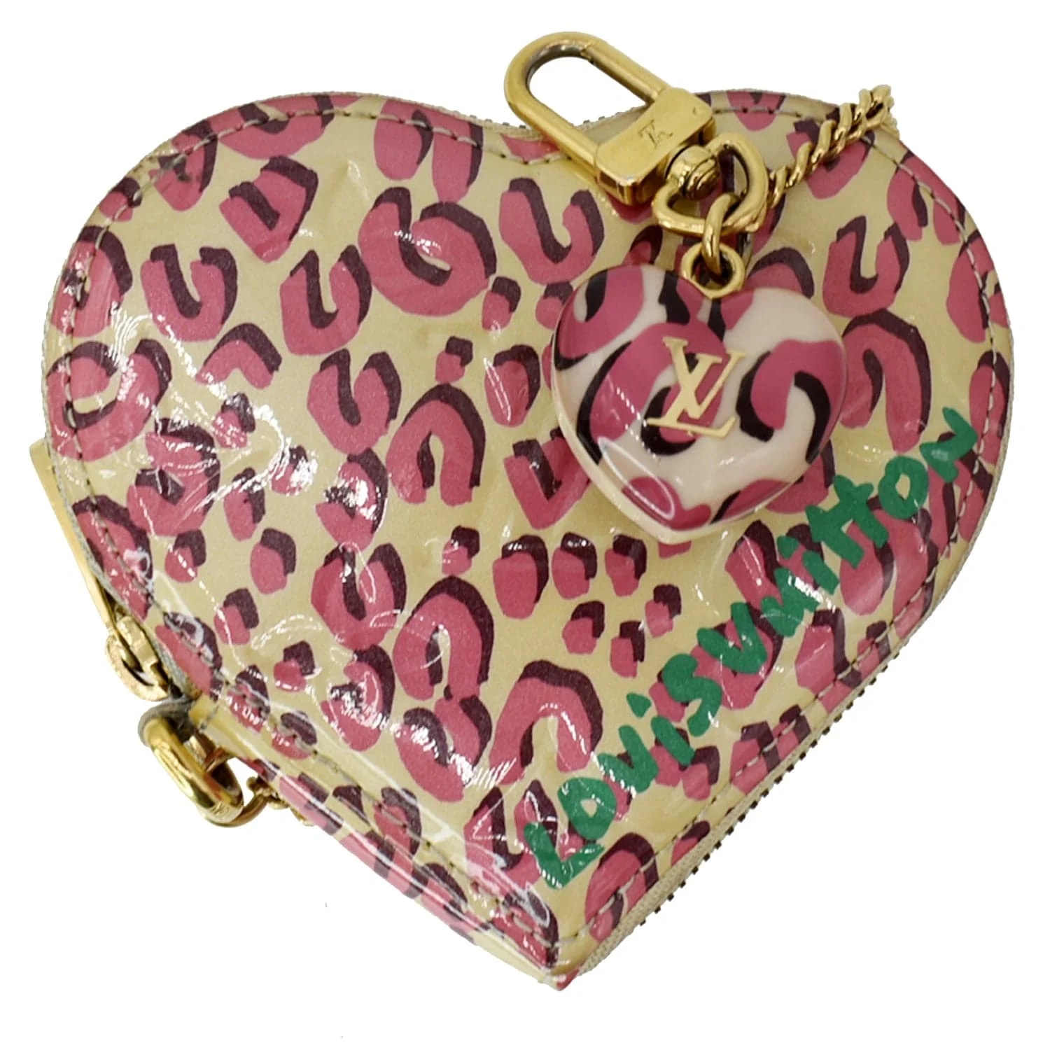 Louis Vuitton Leopard Coeur Heart Coin Corail 2