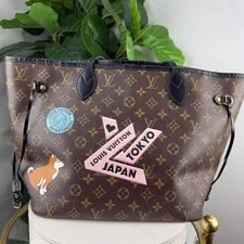 Authentic Louis Vuitton Neverfull My World Tour With 3