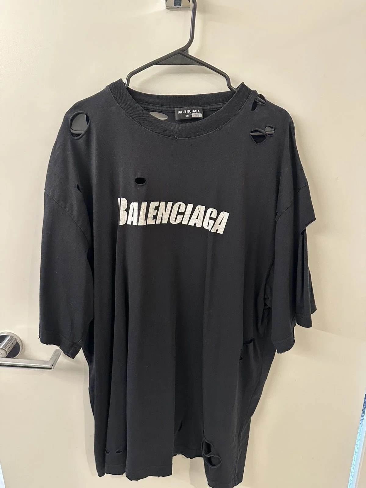 Balenciaga — Balenciaga Oversized Distressed Tee — streetwear — resale