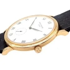 Patek Philippe 18k Yellow Gold Calatrava Manual Wind Roman Dial 4