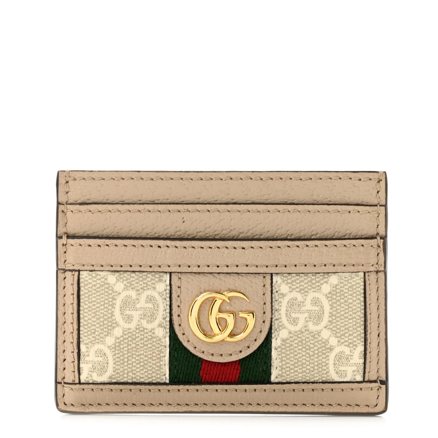 Gucci — Textured Dollar Web Ophidia Card Holder Mystic — Accessory — resale