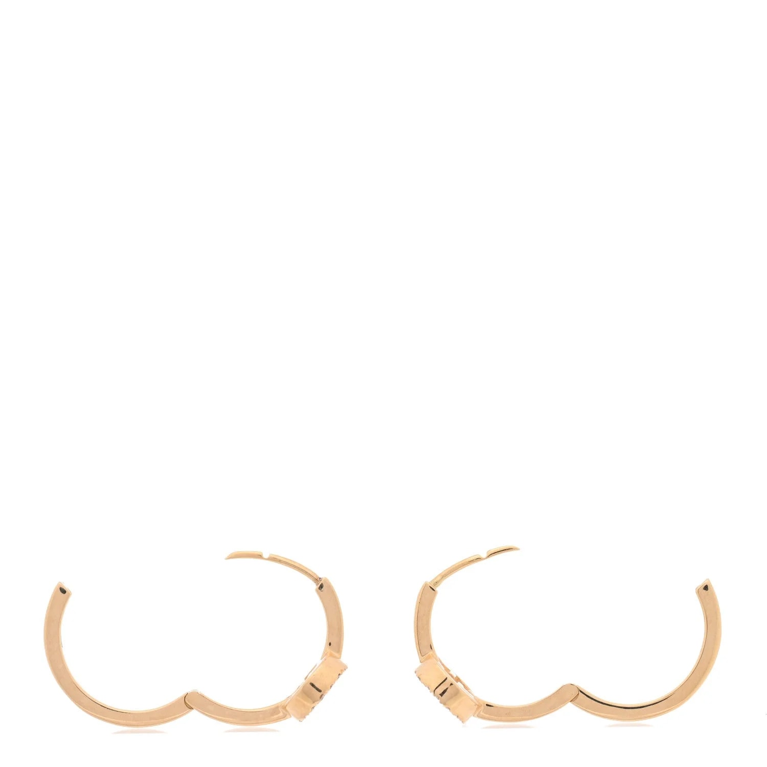 18K Yellow Gold Running G Huggie 3