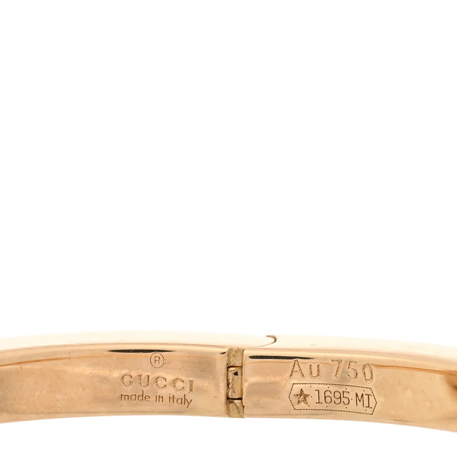 18K Yellow Gold Running G Huggie 4