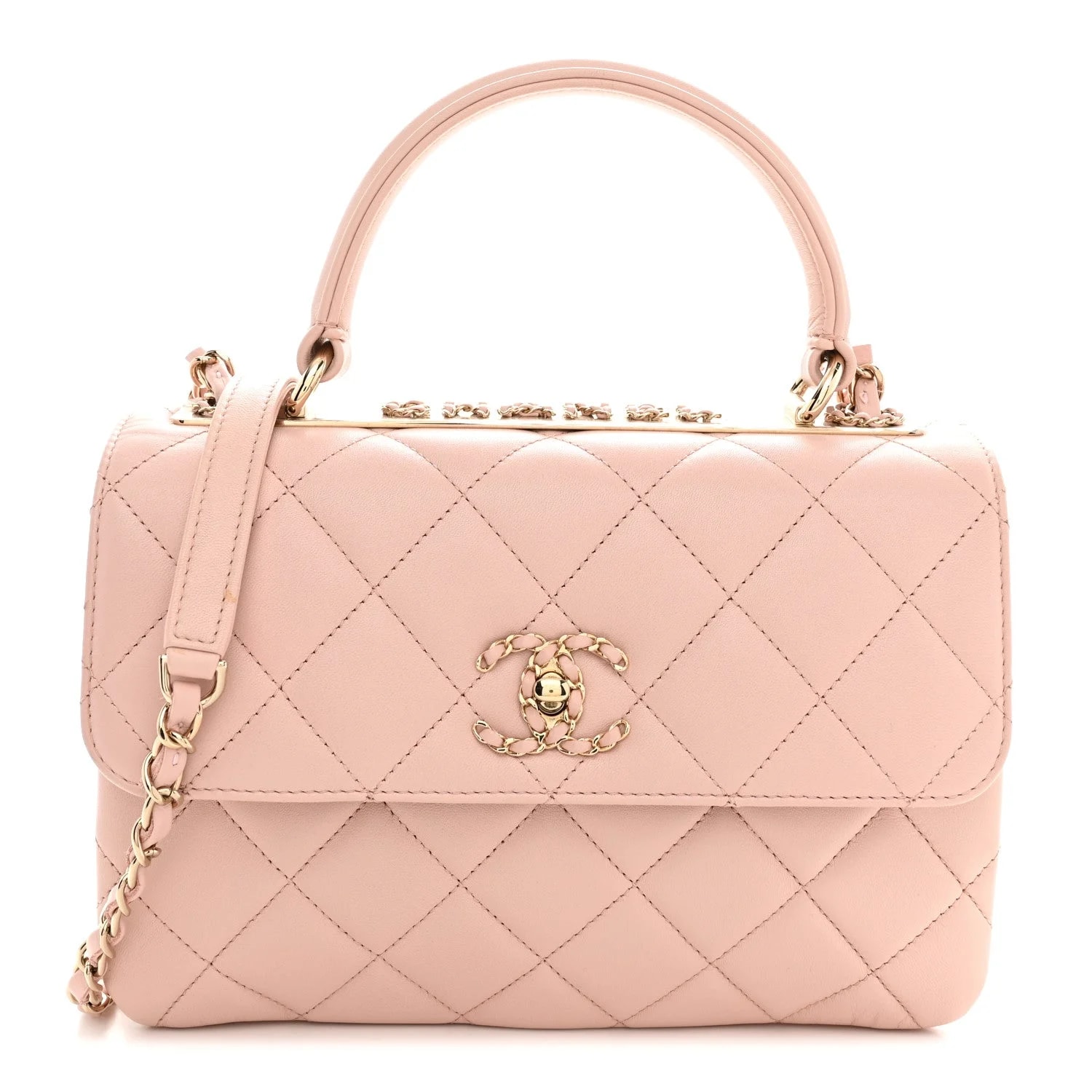 Chanel — Small CC Dual Handle Flap Light Light — Handbag — resale
