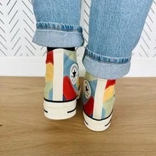 ⭐Converse Chuck 70 HI Crafted Patchwork Sz 11.5 Shoes A03292C 3