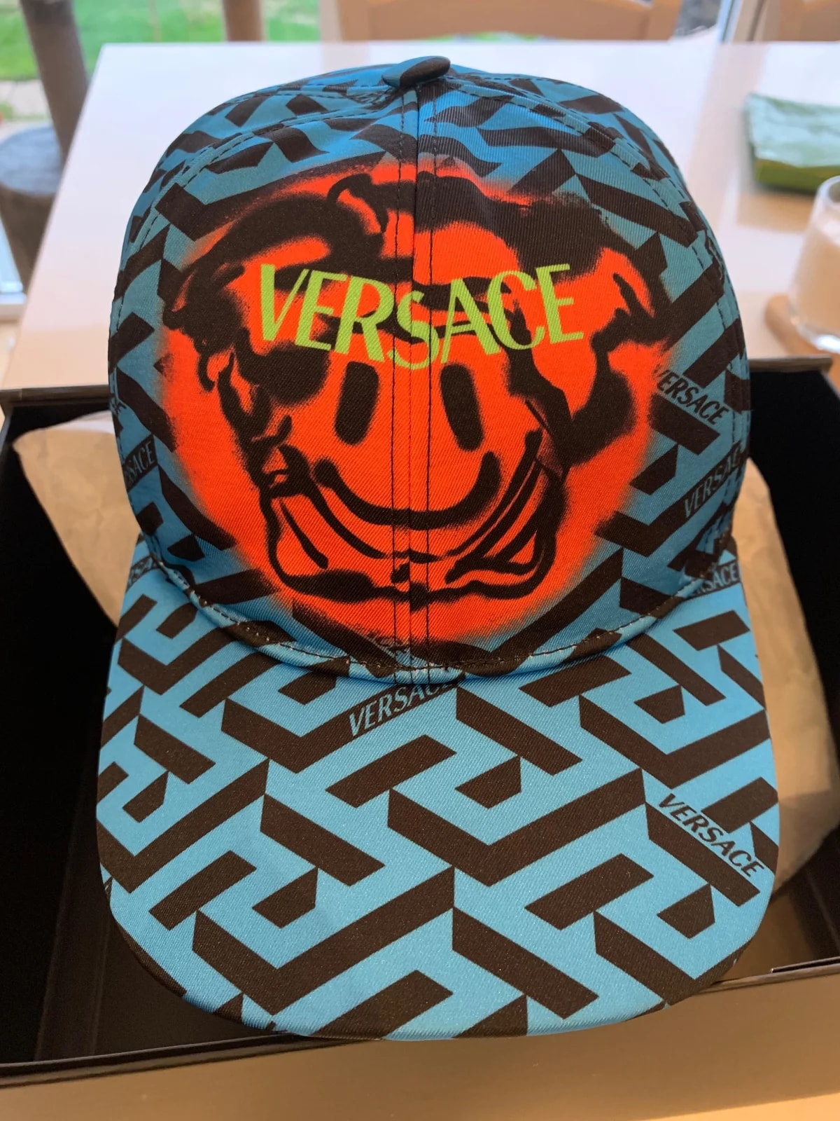 Grecca Print Baseball Cap 4