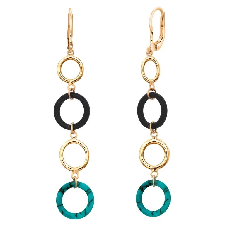 OGI Ltd — Long Hanging Circle 14K Yellow Gold — Jewelry — resale
