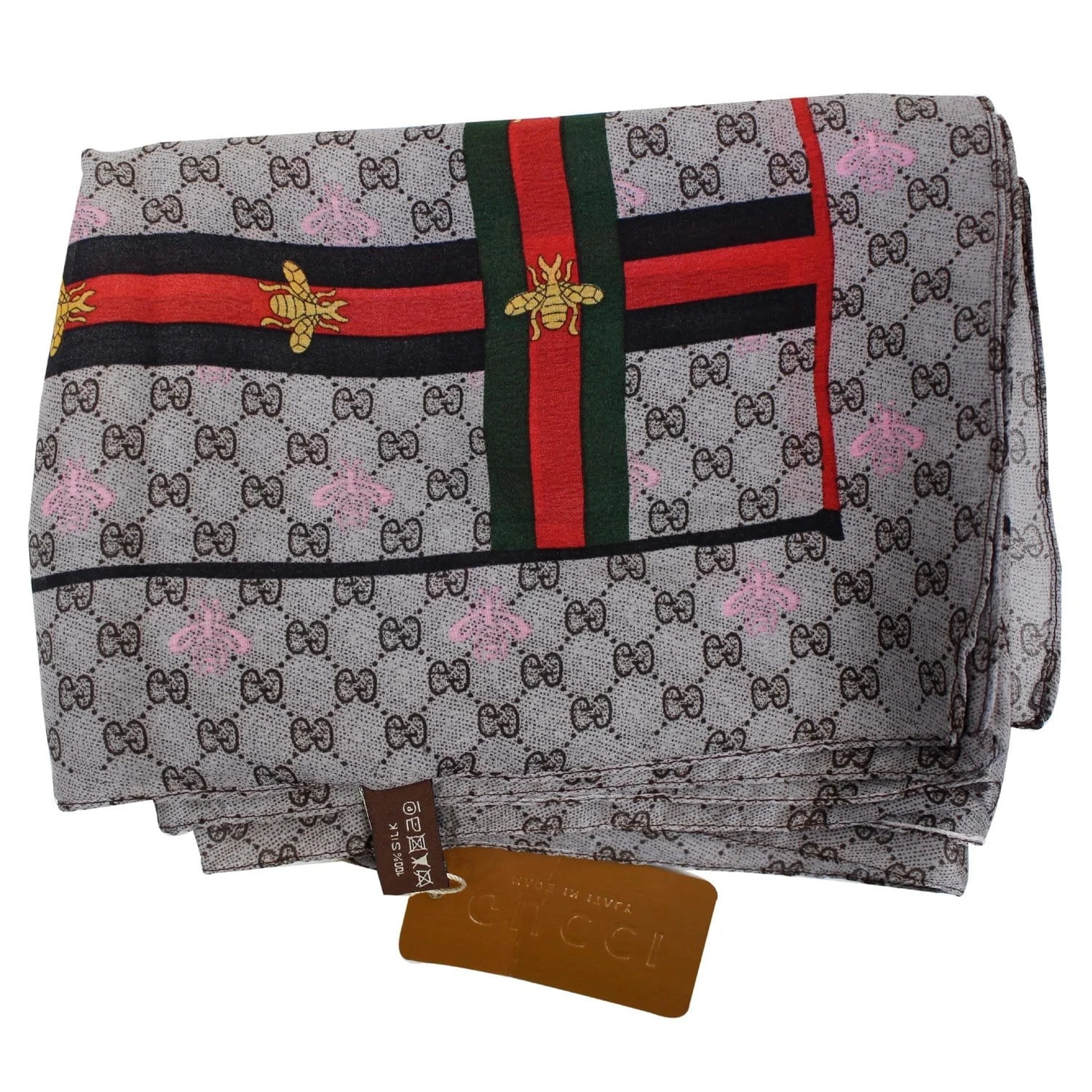 Gucci GG Web Bee Scarf 4