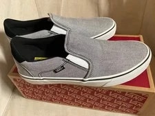 Vans Asher Deluxe Slip on Skate Shoes Summer Bk VN000CSYBLA 3